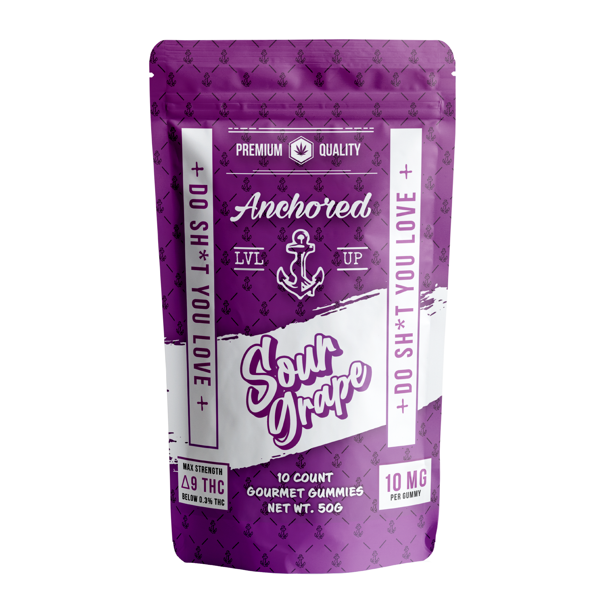 Max Strength D9 Gourmet Gummies - Sour Grape